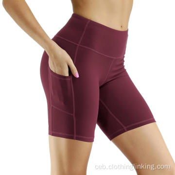 Gawas sa Pocket Non See-through Yoga Shorts